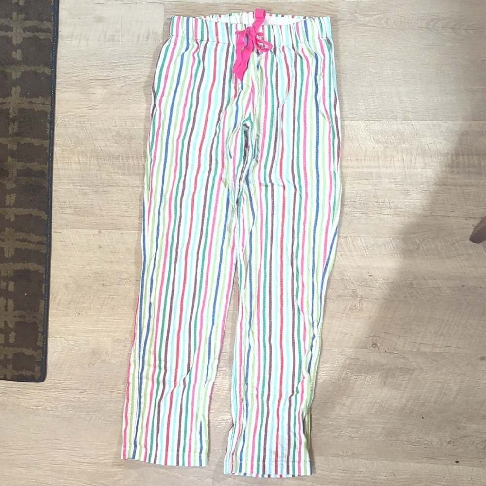 Lands' End Candy Colored Striped Pajama Pants xxs
